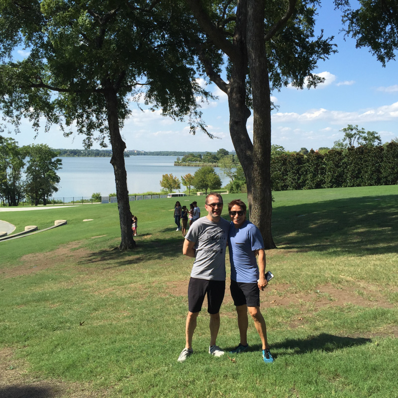 Raphael and I at the Dallas Arboretum, which is near our house.